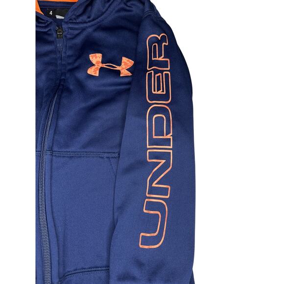 Under Armour Zip Up Hooded Sweatshirt Size 4 - Picture 4 of 7